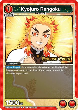 Image of Kyojuro Rengoku (088) (UEPR/KMY-1-088) - UE05BT Demon Slayer Kimetsu no Yaiba Release Event Cards