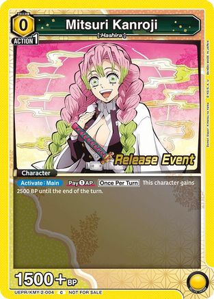 Image of Mitsuri Kanroji (004) (UEPR/KMY-2-004) - UE05BT Demon Slayer Kimetsu no Yaiba Release Event Cards
