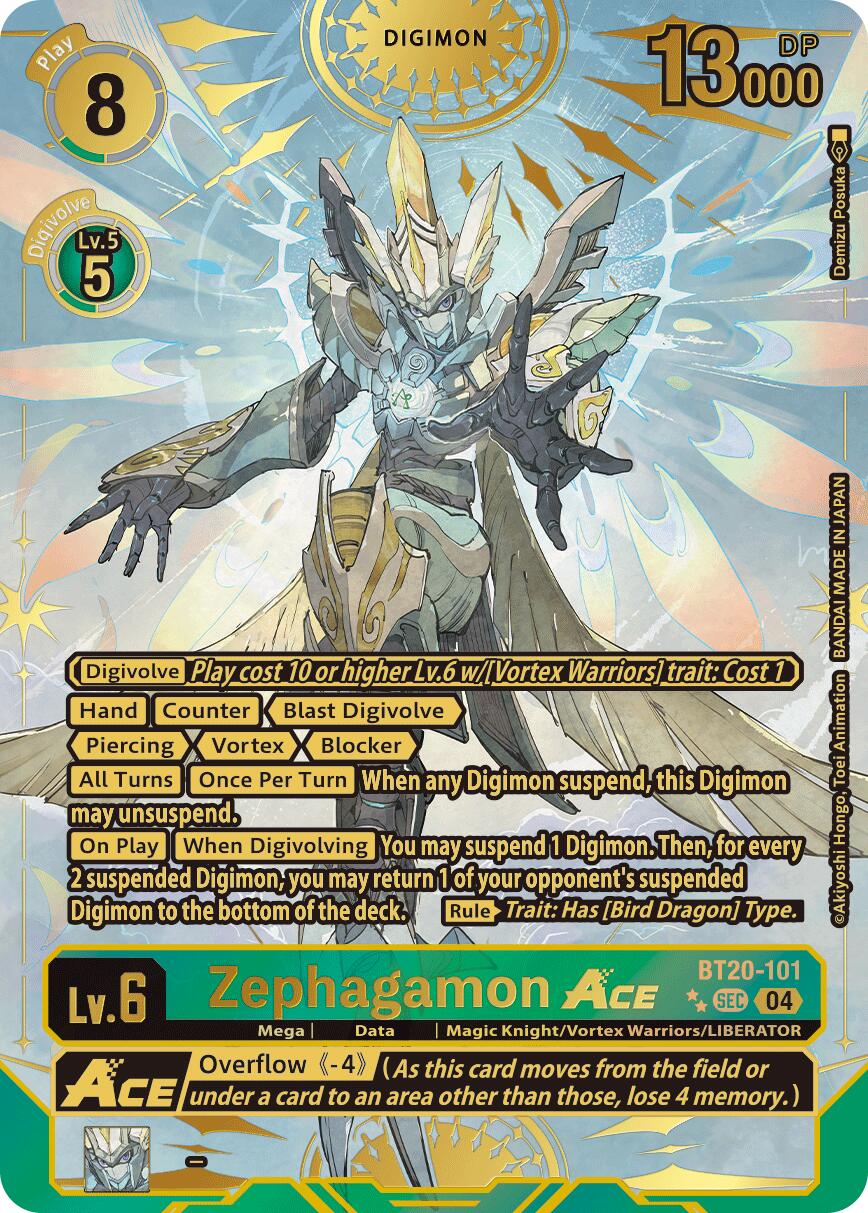 Image of Zephagamon ACE [BT20-101] (Rare Pull) [Release Special Booster Ver.2.5]