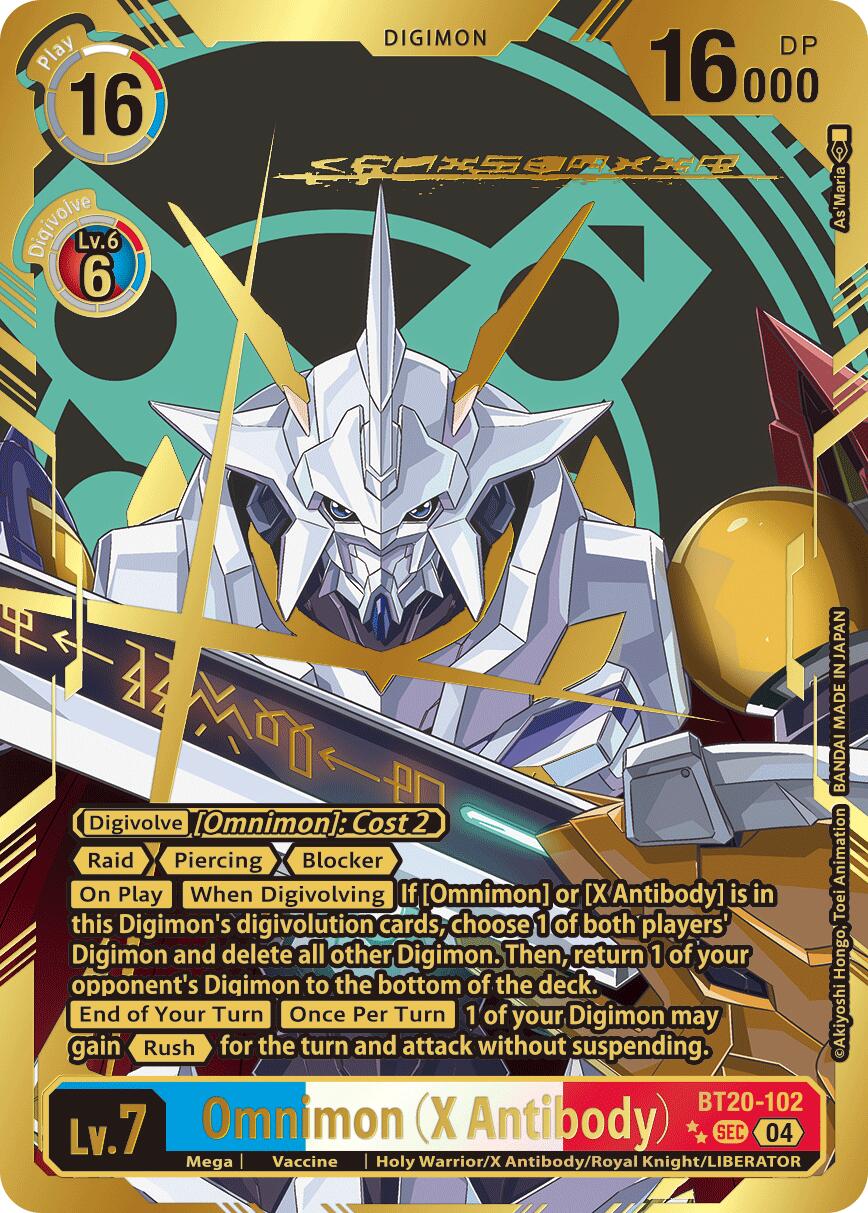 Image of Omnimon [BT20-102] (X Antibody) (Textured) [Release Special Booster Ver.2.5]