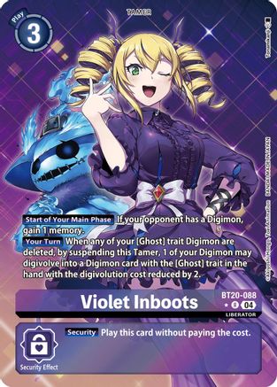 Image of Violet Inboots [BT20-088] - BT20-088 (Alternate Art) [Release Special Booster Ver.2.5]