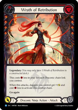 Image of Wrath of Retribution (Red) [HNT061] (The Hunted)  Rainbow Foil