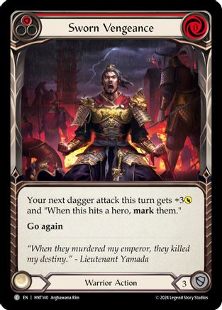 Image of Sworn Vengeance (Red) [HNT140] (The Hunted)  Rainbow Foil