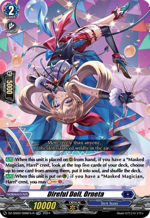 Image of Direful Doll, Orneta (TDR) (DZ-SS02/006EN-R) [Stride Deckset -Harri-]