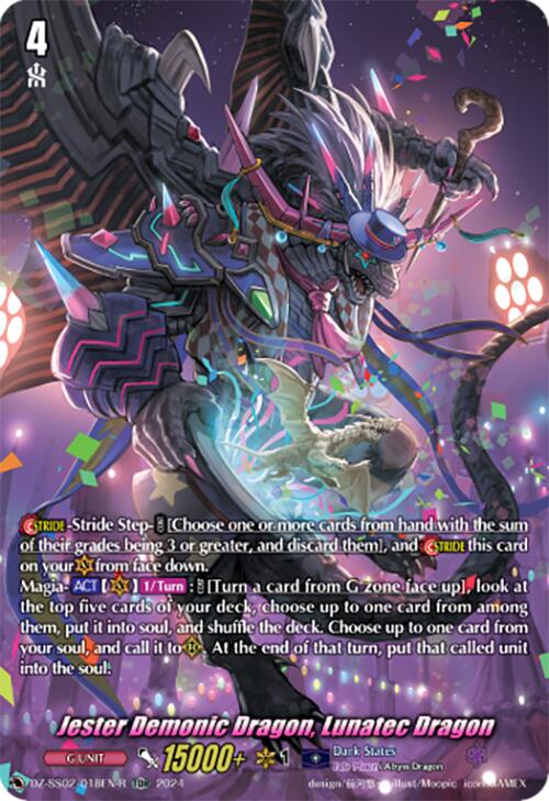 Image of Jester Demonic Dragon, Lunatec Dragon (TDR) (DZ-SS02/018EN-R) [Stride Deckset -Harri-]