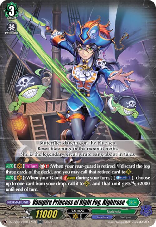 Image of Vampire Princess of Night Fog, Nightrose (TDR) (DZ-SS03/001EN-R) [Stride Deckset -Nightrose-]