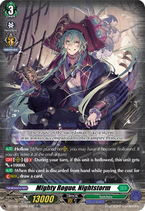 Image of Mighty Rogue, Nightstorm (TDR) (DZ-SS03/005EN-R) [Stride Deckset -Nightrose-]