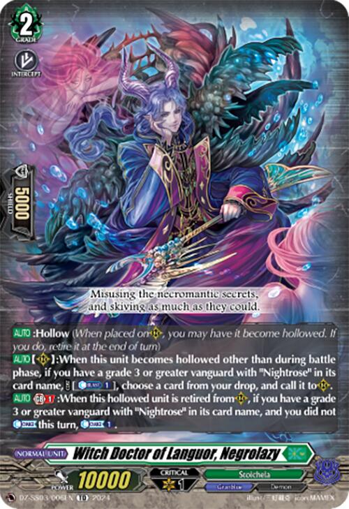 Image of Witch Doctor of Languor, Negrolazy (DZ-SS03/006EN) [Stride Deckset -Nightrose-]