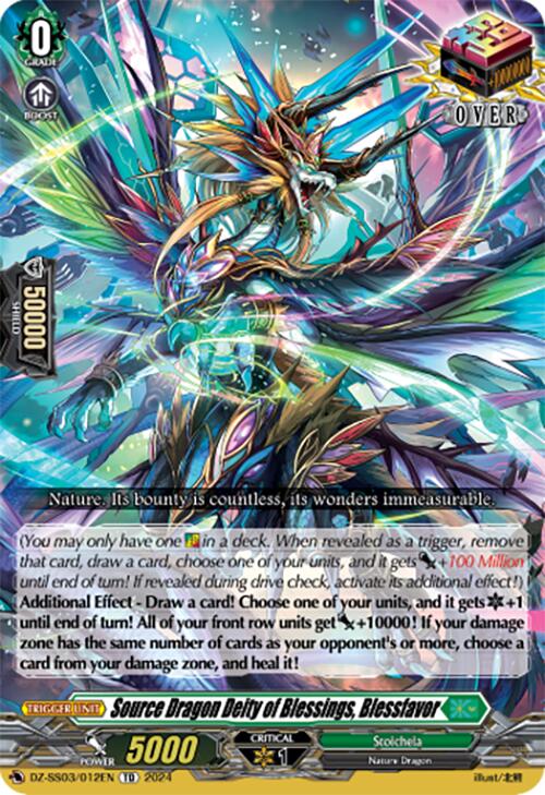 Image of Source Dragon Deity of Blessings, Blessfavor (DZ-SS03/012EN) [Stride Deckset -Nightrose-]