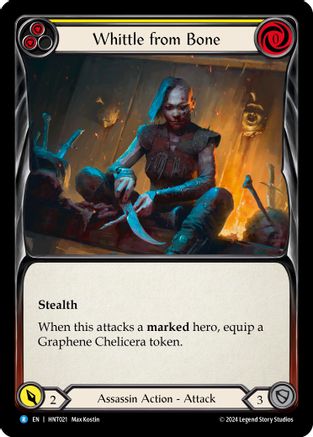 Image of Whittle from Bone (Yellow) [HNT021] (The Hunted)  Rainbow Foil