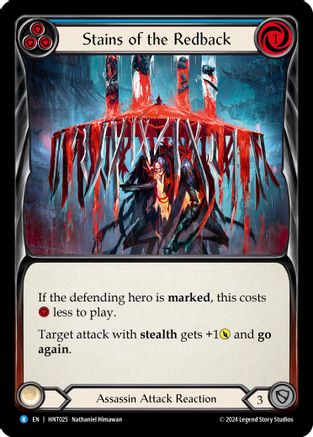 Image of Stains of the Redback (Blue) [HNT025] (The Hunted)  Rainbow Foil