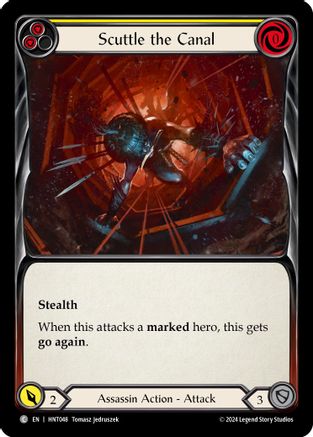 Image of Scuttle the Canal (Yellow) [HNT048] (The Hunted)  Rainbow Foil