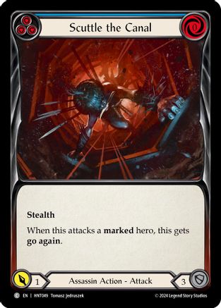 Image of Scuttle the Canal (Blue) [HNT049] (The Hunted)  Rainbow Foil