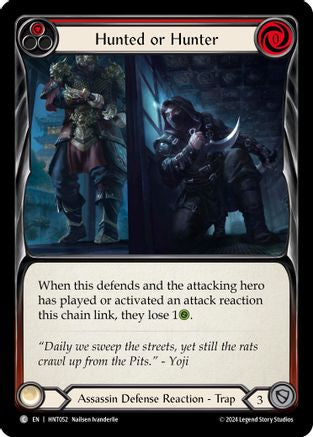 Image of Hunted or Hunter (Red) [HNT052] (The Hunted)  Rainbow Foil