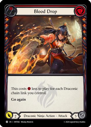 Image of Blood Drop (Red) [HNT062] (The Hunted)  Rainbow Foil