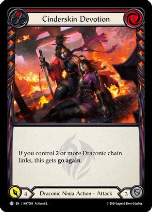 Image of Cinderskin Devotion (Red) [HNT065] (The Hunted)  Rainbow Foil