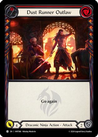 Image of Dust Runner Outlaw (Red) [HNT066] (The Hunted)  Rainbow Foil