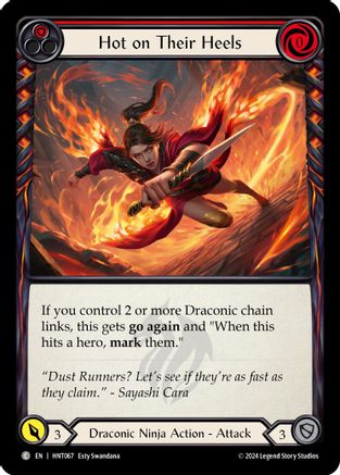 Image of Hot on Their Heels (Red) [HNT067] (The Hunted)  Rainbow Foil