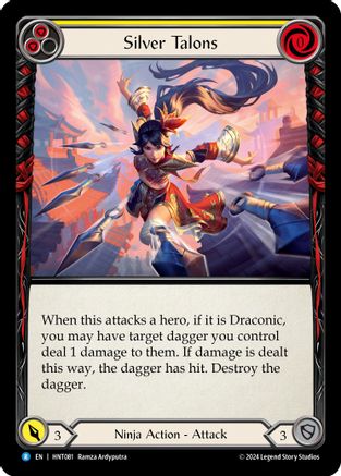 Image of Silver Talons (Yellow) [HNT081] (The Hunted)  Rainbow Foil