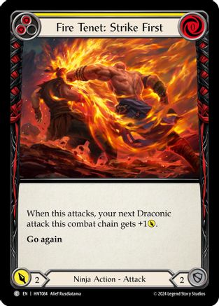 Image of Fire Tenet: Strike First (Yellow) [HNT084] (The Hunted)  Rainbow Foil