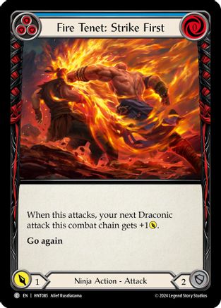 Image of Fire Tenet: Strike First (Blue) [HNT085] (The Hunted)  Rainbow Foil