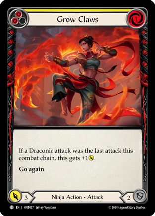 Image of Grow Claws (Yellow) [HNT087] (The Hunted)  Rainbow Foil