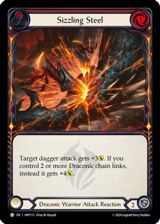 Image of Sizzling Steel (Red) [HNT113] (The Hunted)  Rainbow Foil
