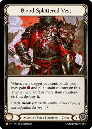 Image of Blood Splattered Vest [HNT168] (The Hunted)  Rainbow Foil