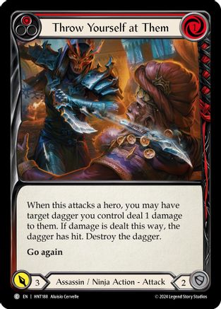 Image of Throw Yourself at Them (Red) [HNT188] (The Hunted)  Rainbow Foil