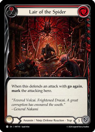 Image of Lair of the Spider (Red) [HNT191] (The Hunted)  Rainbow Foil