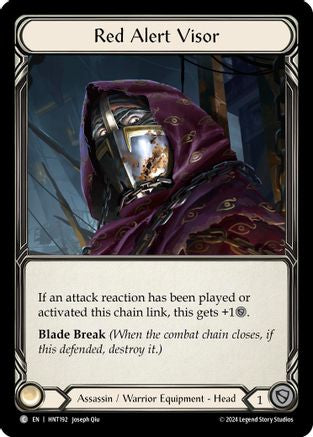 Image of Red Alert Visor [HNT192] (The Hunted)  Cold Foil