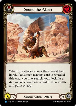 Image of Sound the Alarm (Red) [HNT226] (The Hunted)  Rainbow Foil
