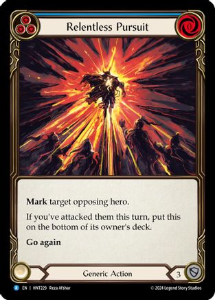 Image of Relentless Pursuit (Blue) [HNT229] (The Hunted)  Rainbow Foil