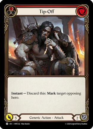 Image of Tip-Off (Red) [HNT232] (The Hunted)  Rainbow Foil