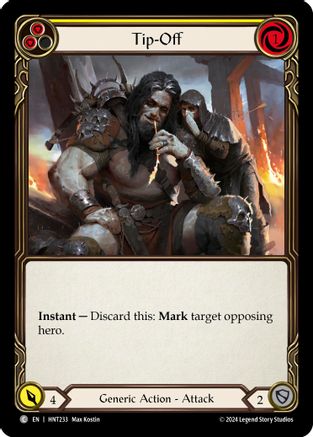 Image of Tip-Off (Yellow) [HNT233] (The Hunted)
