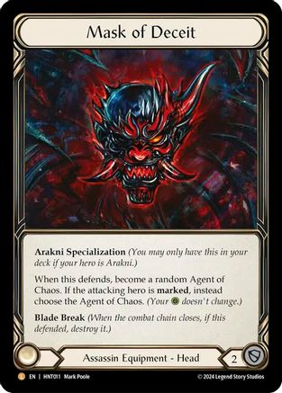 Image of Mask of Deceit [HNT011] (The Hunted)  Rainbow Foil