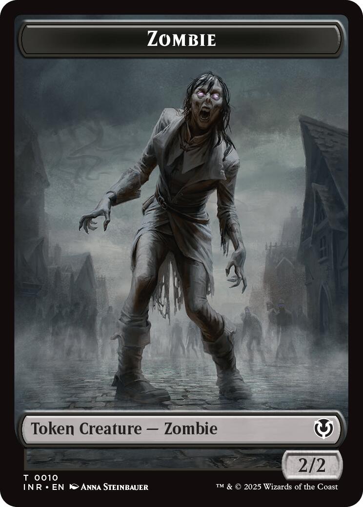 Image of Zombie (0010) // Blood Double-Sided Token [Innistrad Remastered Tokens]