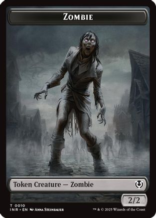 Image of Zombie (0010) // Blood Double-Sided Token [Innistrad Remastered Tokens]