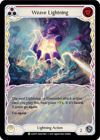 Weave Lightning (Red) [LGS075] (Promo)  Rainbow Foil