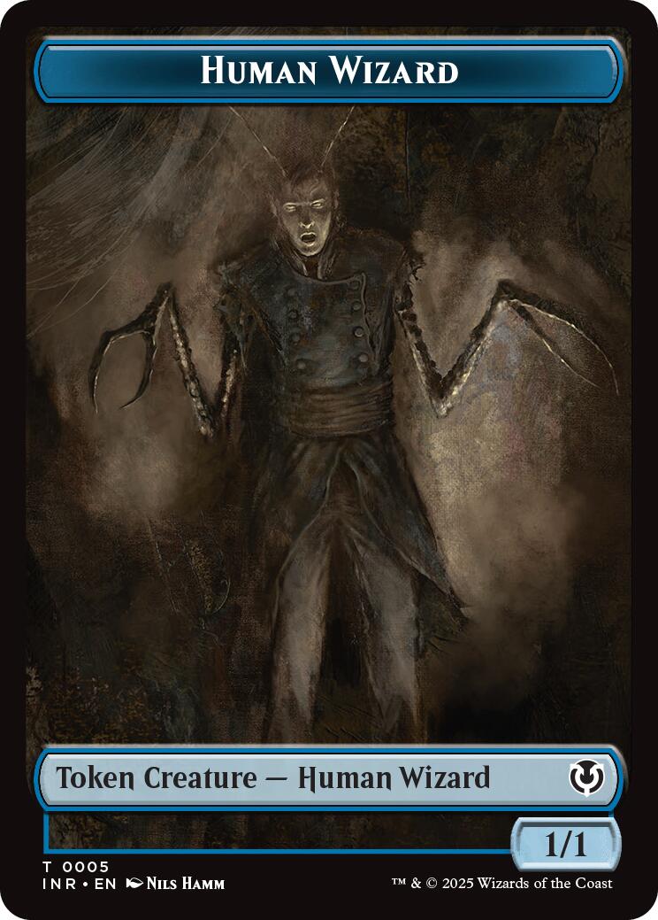 Image of Human Wizard // Emblem - Jace, Unraveler of Secrets Double-Sided Token [Innistrad Remastered Tokens]