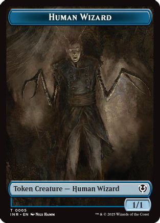 Image of Human Wizard // Emblem - Jace, Unraveler of Secrets Double-Sided Token [Innistrad Remastered Tokens]
