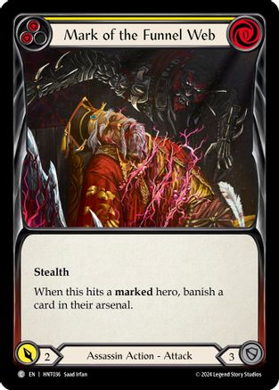 Image of Mark of the Funnel Web (Yellow) [HNT036] (The Hunted)  Rainbow Foil