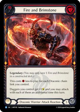 Image of Fire and Brimstone [HNT105] (The Hunted)  Rainbow Foil