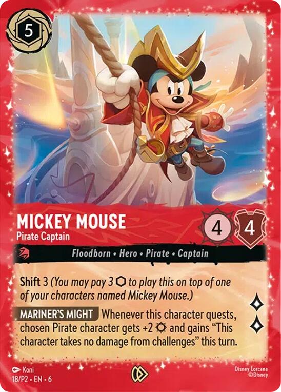 Image of Mickey Mouse - Pirate Captain (18) [Promo Cards]
