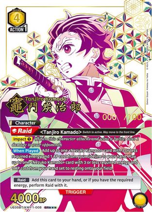 Image of Tanjiro Kamado (008) (SR***) (Serial Numbered) (UE05BT/KMY-1-008) - UE05BT Demon Slayer Kimetsu no Yaiba Foil