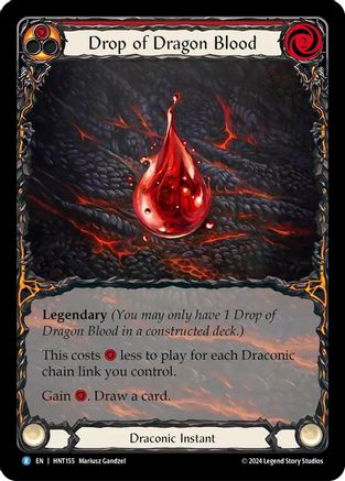Image of Drop of Dragon Blood (Red) (Extended Art) [HNT155] (The Hunted)  Rainbow Foil