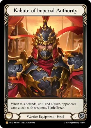 Image of Kabuto of Imperial Authority (Extended Art) [HNT115] (The Hunted)  Cold Foil