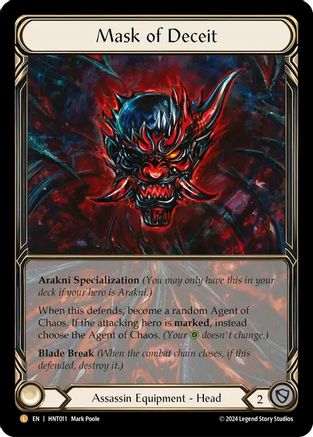 Image of Mask of Deceit (Extended Art) [HNT011] (The Hunted)  Cold Foil