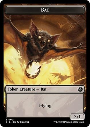 Image of Bat // Plot Double-Sided Token [Outlaws of Thunder Junction: The Big Score Tokens]