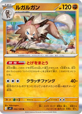 Image of Lycanroc (052/100) - SV9 Battle Partners